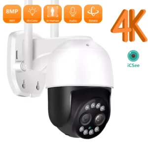 Caméra PTZ WiFi IP Dual Lens 4K 8MP